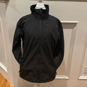 Basic black men's jacket, size large